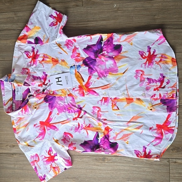 Selected Homme Henrik Slim Fit Floral Button Down Shirt - Picture 2 of 10